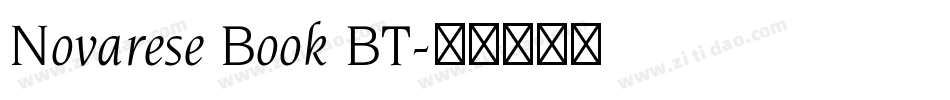 Novarese Book BT字体转换